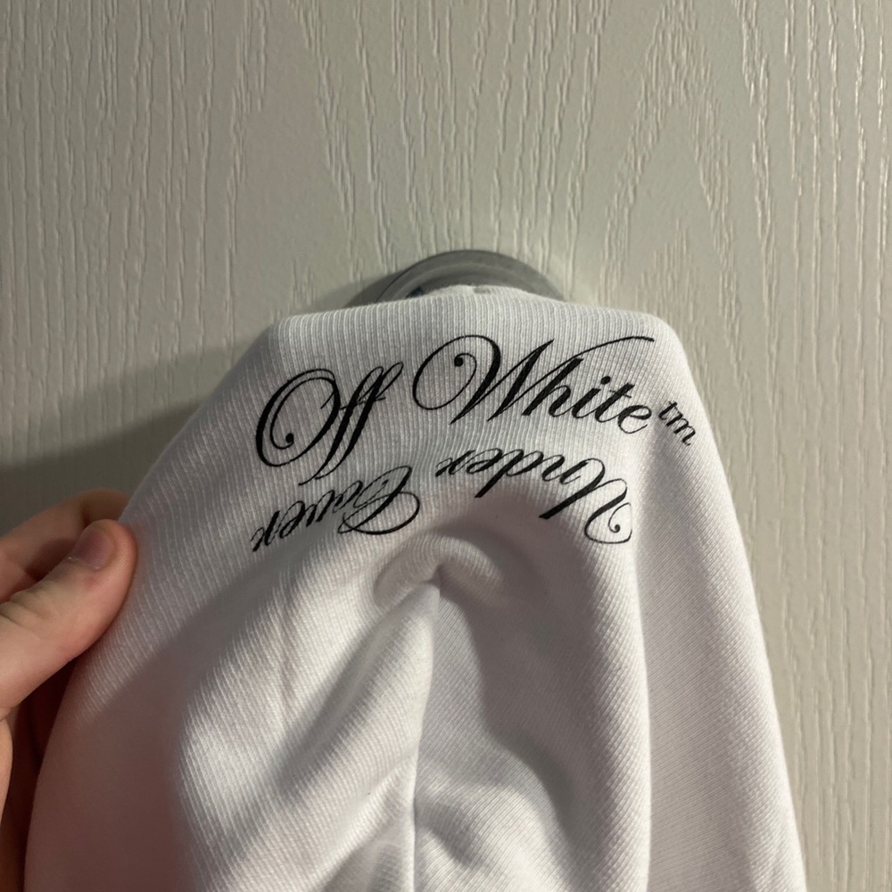 Off white zip up hoodie